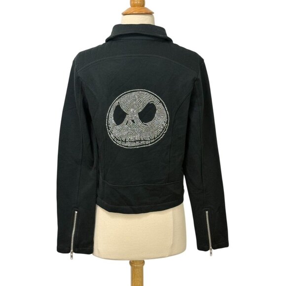 Disney Parks Nightmare Before Christmas Jack Skellington Moto Jacket Size M - Picture 3 of 11